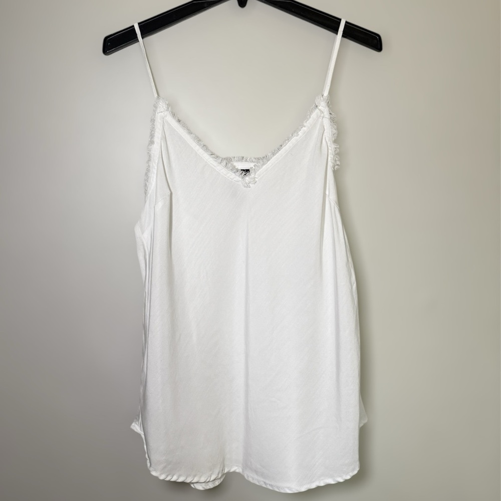 Versona White Lace-Trim Camisole |Size M
